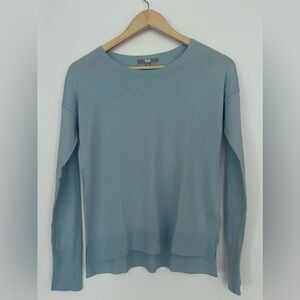 Uniqlo MERINO CREW NECK SWEATER Light Blue Wool